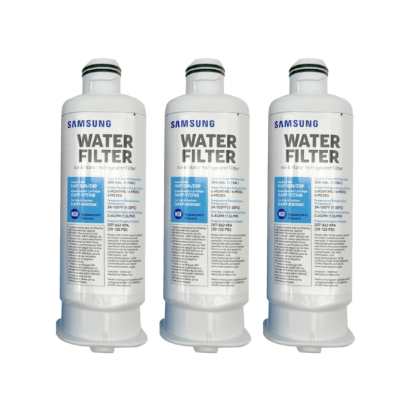 Samsung DA97-17376B HAF-QIN/EXP Refrigerator Water Filter 3 Pack