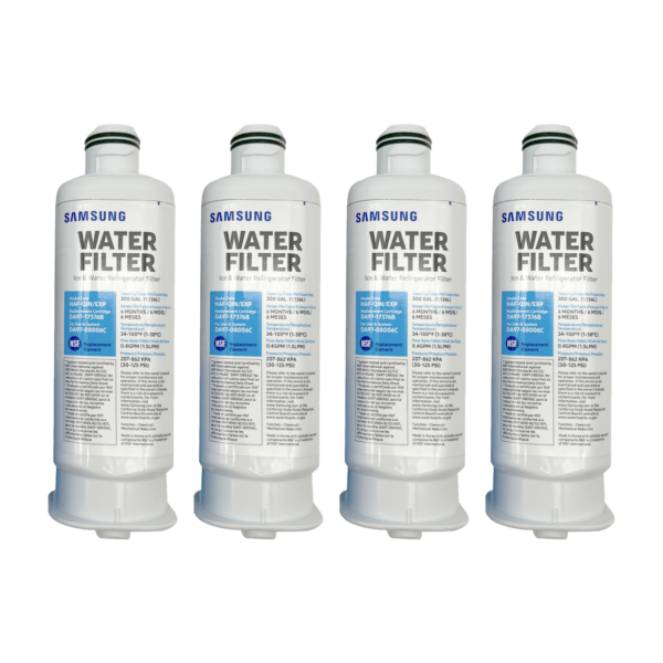 Samsung DA97-17376B HAF-QIN/EXP Refrigerator Water Filter 4 Pack