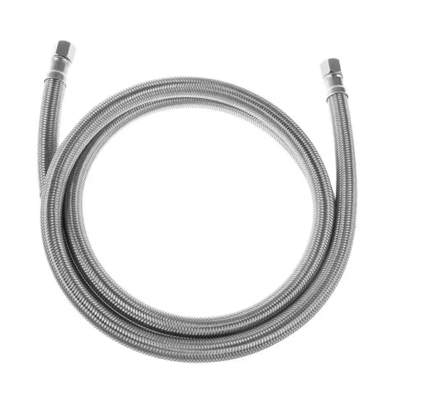 1/4 in. Compression x 1/4 in. Compression x 5 ft. Braided Stainless Steel Ice Maker Supply Line